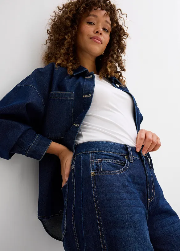 Ballong-jeans Mid Waist, super soft, bonprix