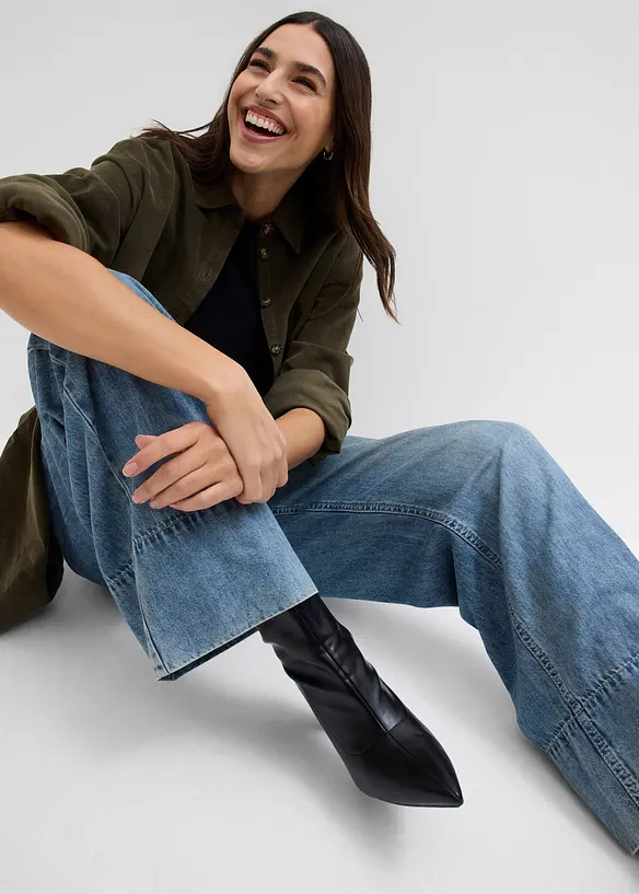 Wide Leg-jeans High Waist, bonprix