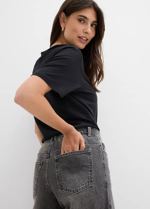 Wide Leg-jeans Mid Waist, bonprix
