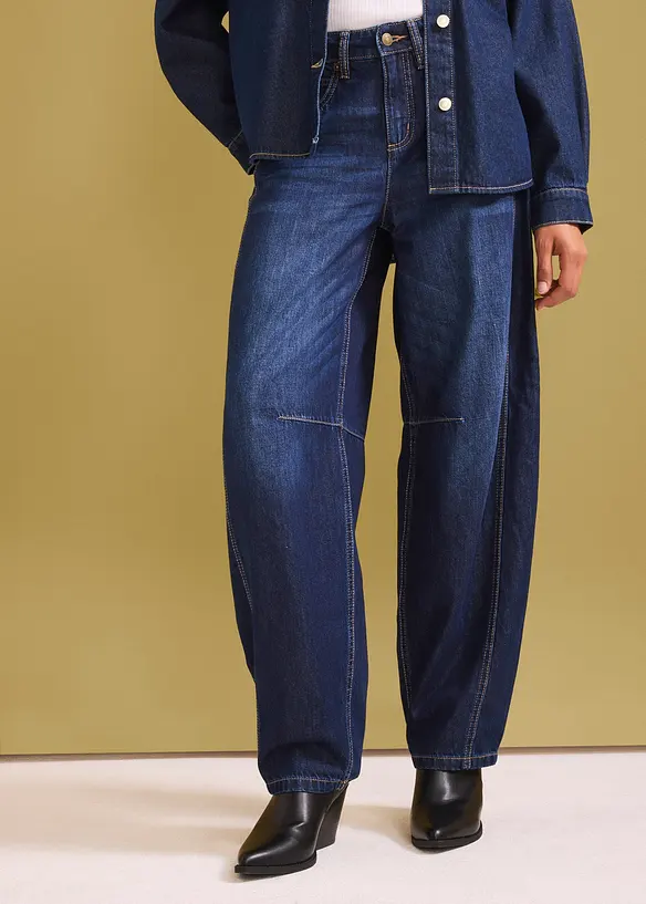 Ballong-jeans Mid Waist, super soft, bonprix