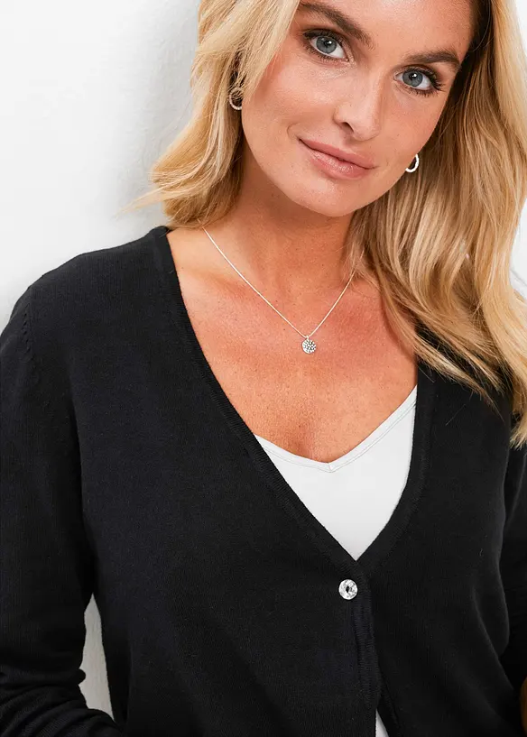 Stilren finstrikket jakke, bonprix