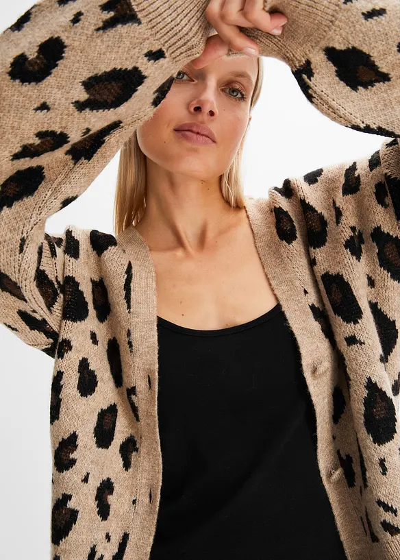 M&oslash;nstret cardigan, bonprix