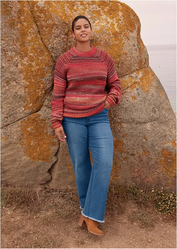 Behagelig, grovstrikket genser, bonprix