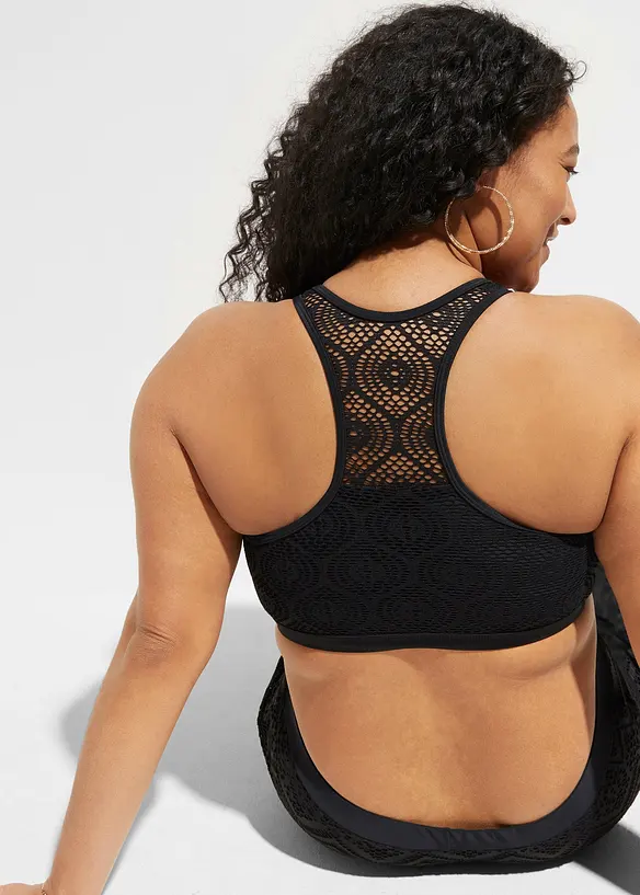 Bustier-bikinitopp med blonder, bonprix