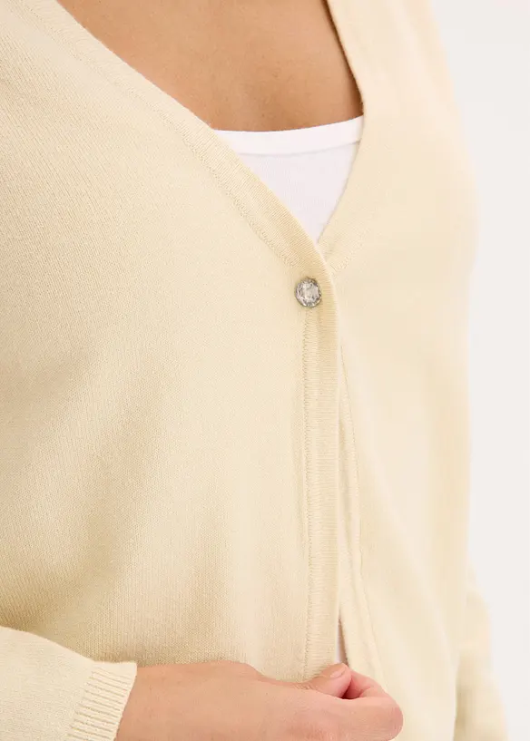 Stilren finstrikket jakke, bonprix