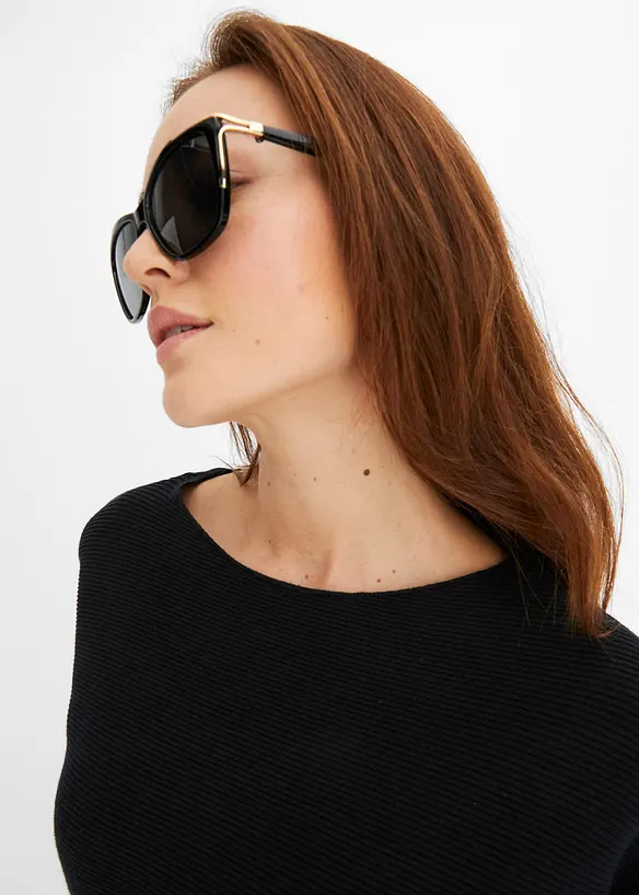 Oversized ribbestrikket genser, bonprix