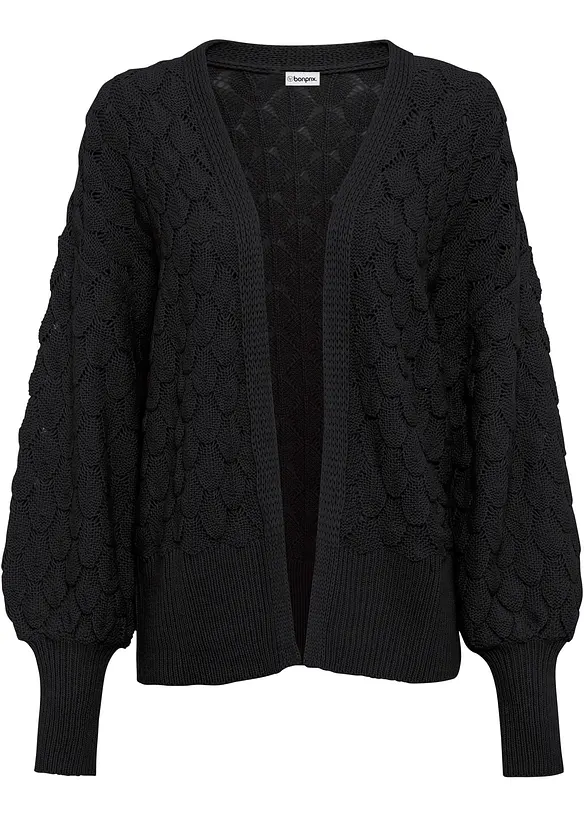 Cardigan med hullm&oslash;nster, bonprix