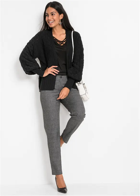 Cardigan med hullm&oslash;nster, bonprix