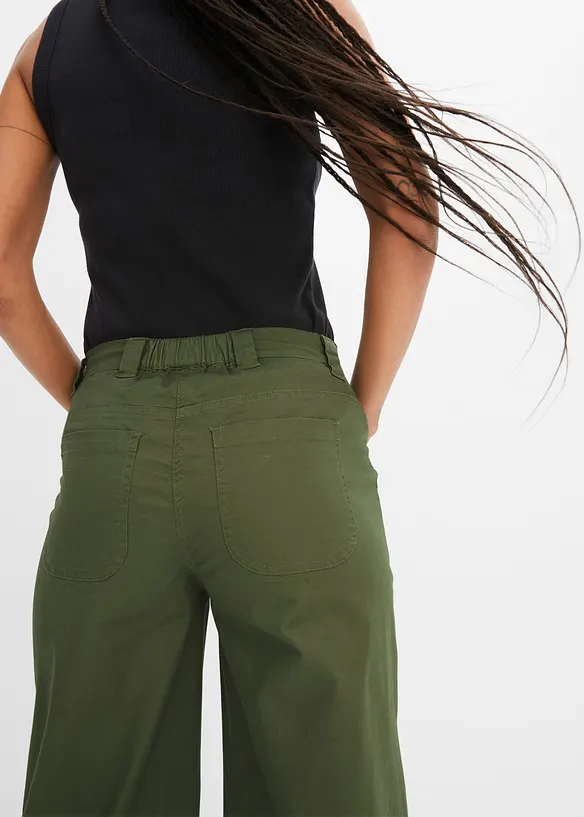 Wide Leg-jeans, High Waist, komfortlinning, bonprix