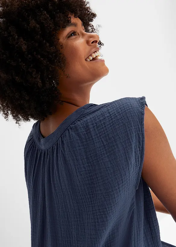 Musselin-kjole av bomull, bonprix