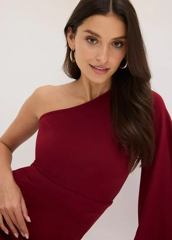 Selskapskjole med one-shoulder-utringning, bonprix