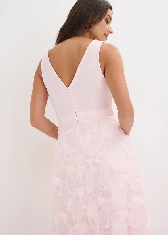 Selskapskjole i rysjedetaljer, bonprix