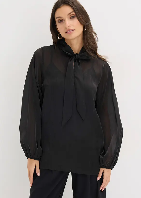 Bluse med sl&oslash;yfe, bonprix