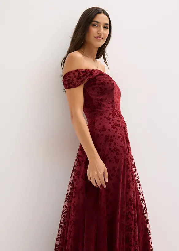 Selskapskjole med vakkert blomsterbroderi, bonprix
