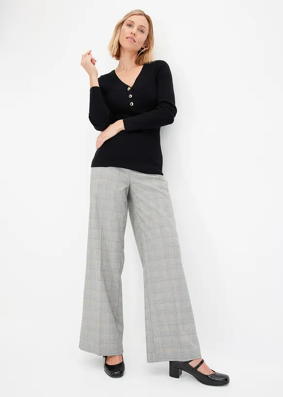 Genser i ribbestrikk med viskose, bonprix