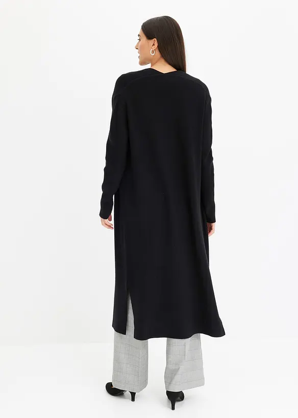 Lang strikkejakke med viskose, bonprix