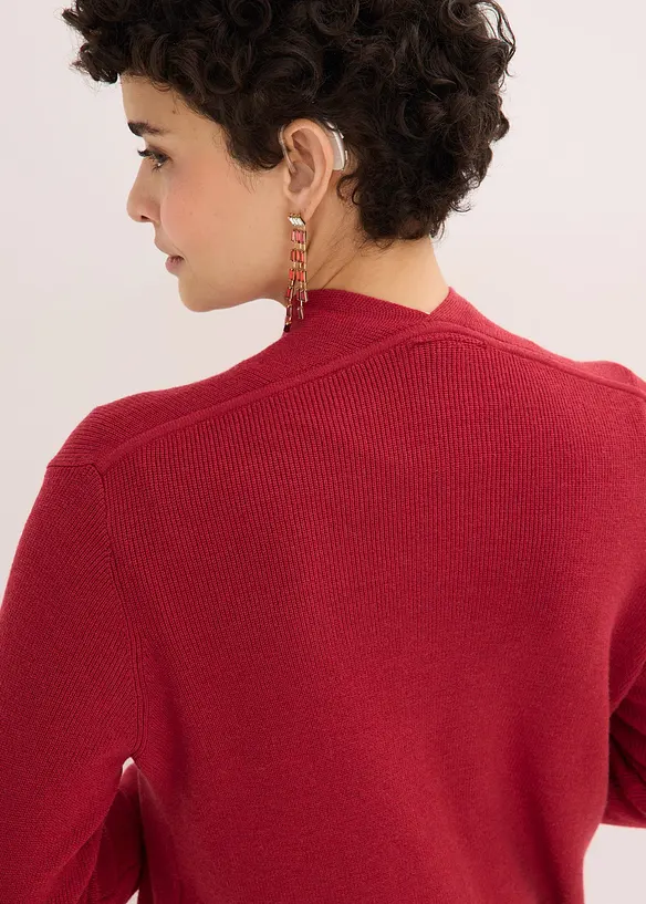 Lang strikkejakke med viskose, bonprix