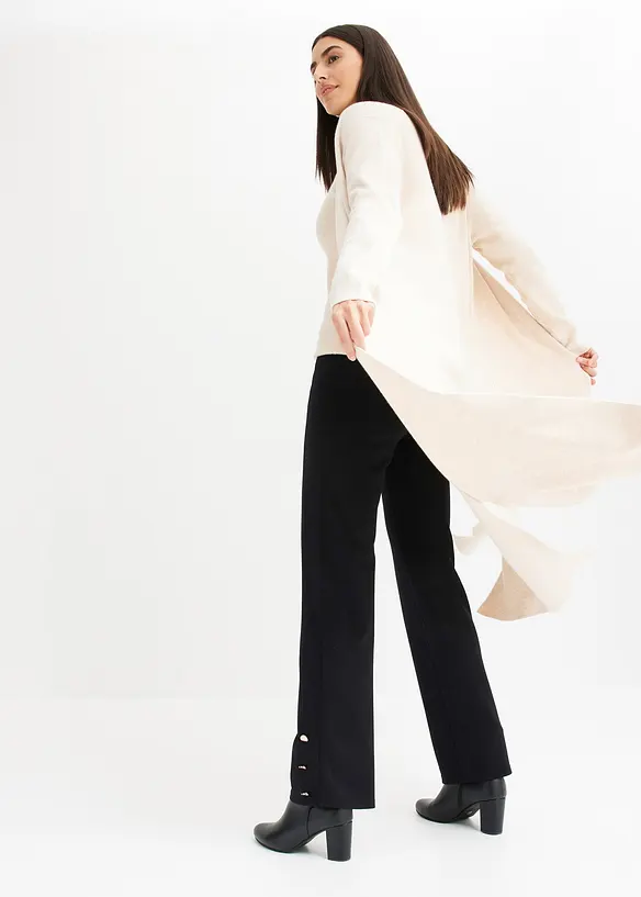 Lang strikkejakke med viskose, bonprix