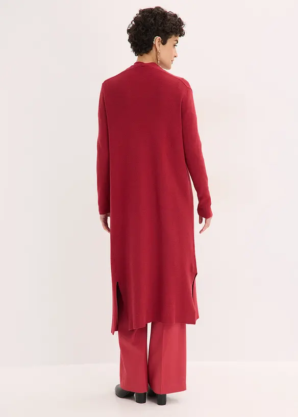 Lang strikkejakke med viskose, bonprix