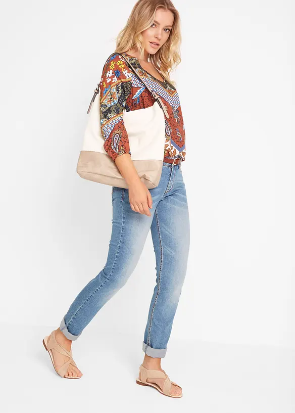 Straight-jeans Mid Waist, Stretch, bonprix