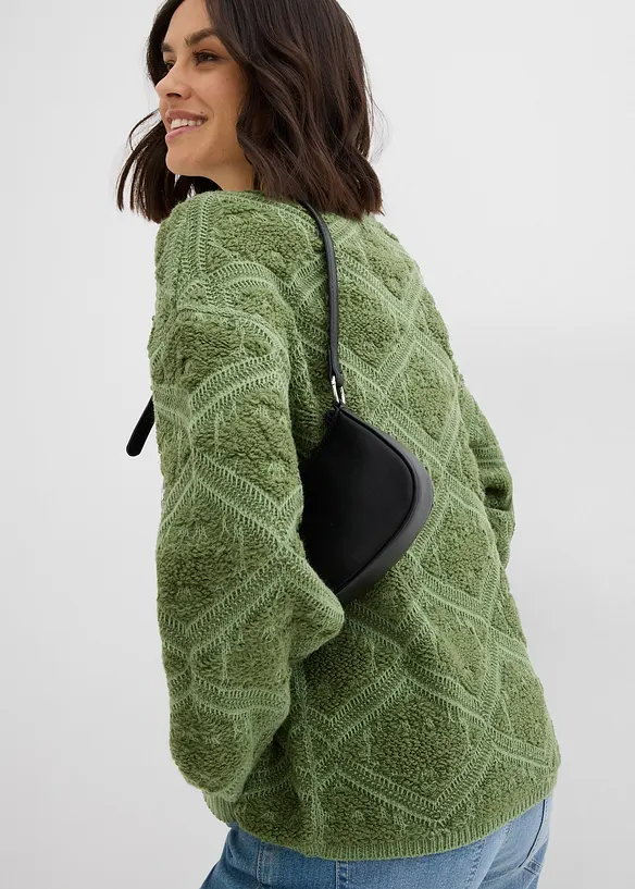 Strikket genser i boxy modell, bonprix