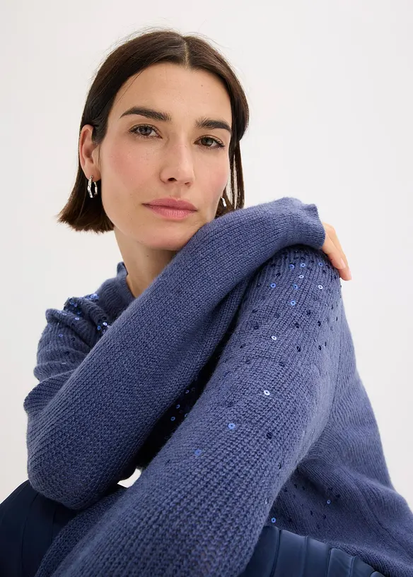 Genser med paljetter, bonprix