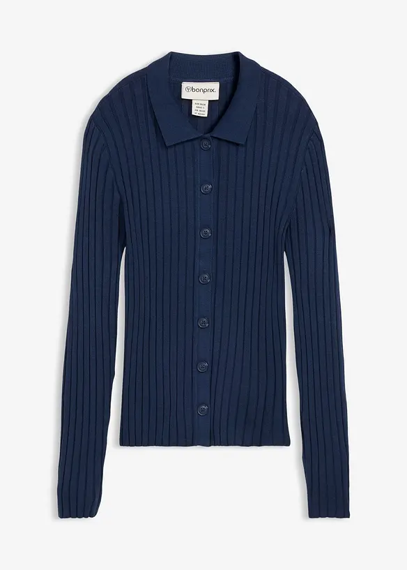 Ribbestrikket cardigan, bonprix