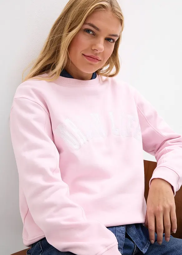 Oversized sweatshirt i 100% bomull, bonprix