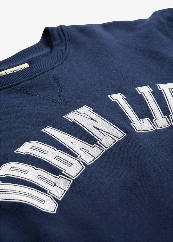 Oversized sweatshirt i 100% bomull, bonprix