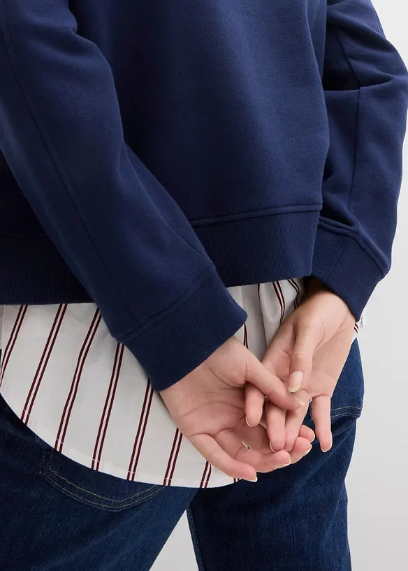 Oversized sweatshirt i 100% bomull, bonprix