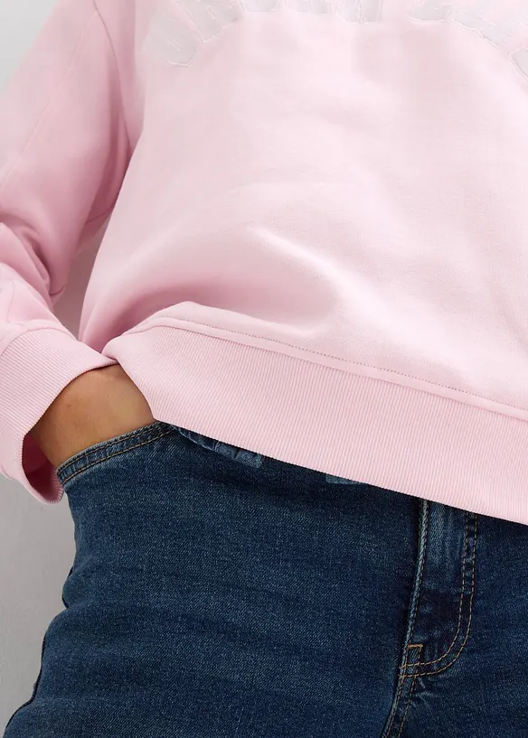 Oversized sweatshirt i 100% bomull, bonprix