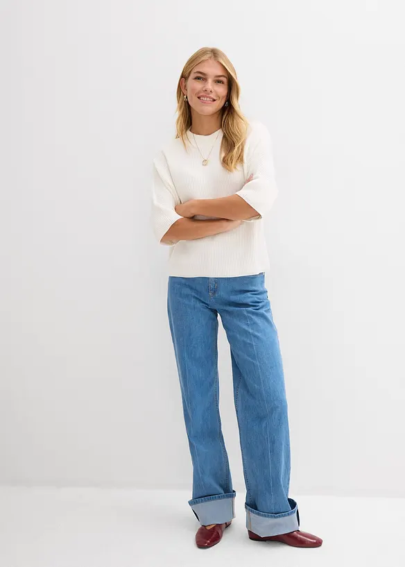 Boxy genser i myk viskosemiks, bonprix