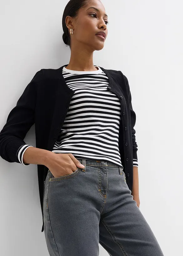 Straight-jeans Mid Waist, Stretch, bonprix