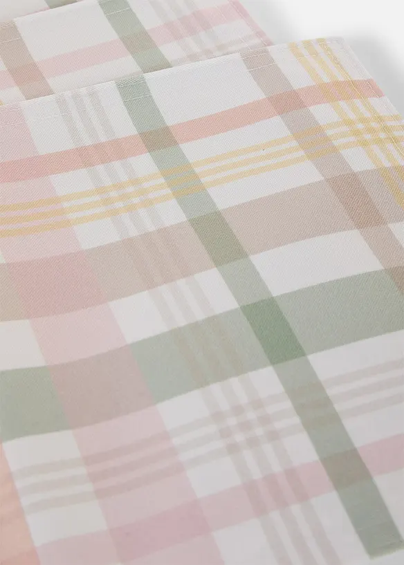 Bordbrikker med rutem&oslash;nster (4-pack), bonprix