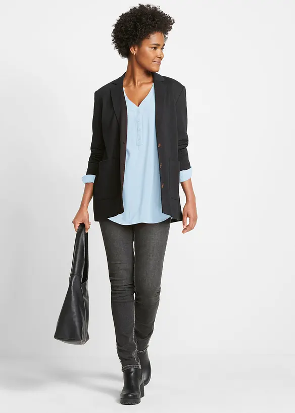 Blusetunika i myk viskose, bonprix