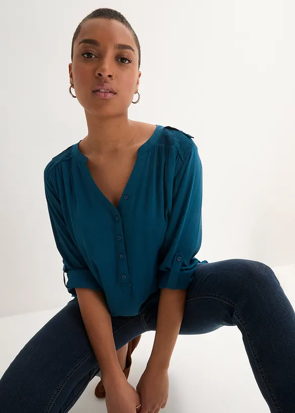 Blusetunika i myk viskose, bonprix