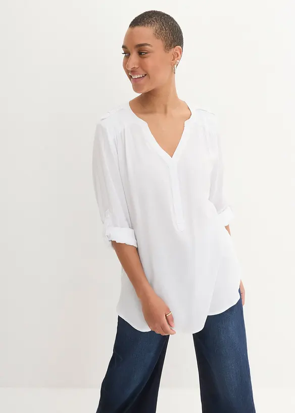 Blusetunika i myk viskose, bonprix