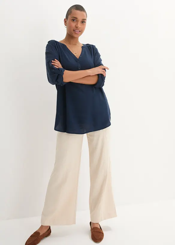 Blusetunika i myk viskose, bonprix