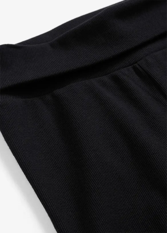 Ribbet bukse i jerseymateriale med &oslash;kologisk bomull, bonprix