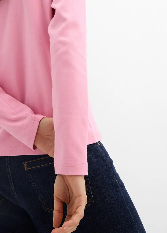 Langermet topp i formstabil, &oslash;kologisk bomull, bonprix