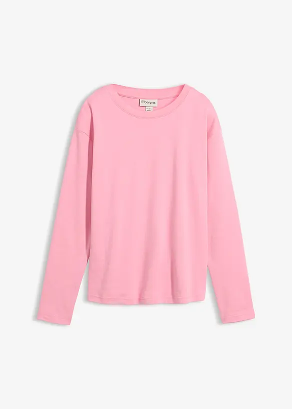 Langermet topp i formstabil, &oslash;kologisk bomull, bonprix