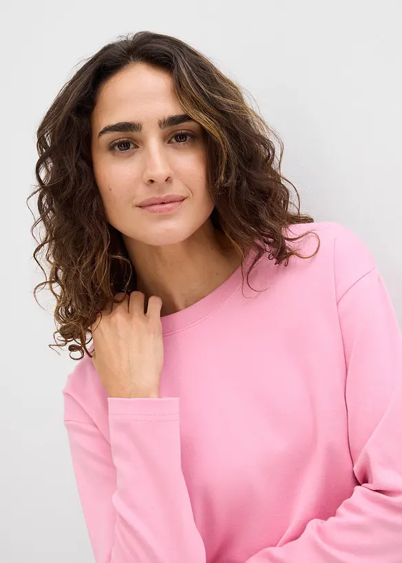 Langermet topp i formstabil, &oslash;kologisk bomull, bonprix