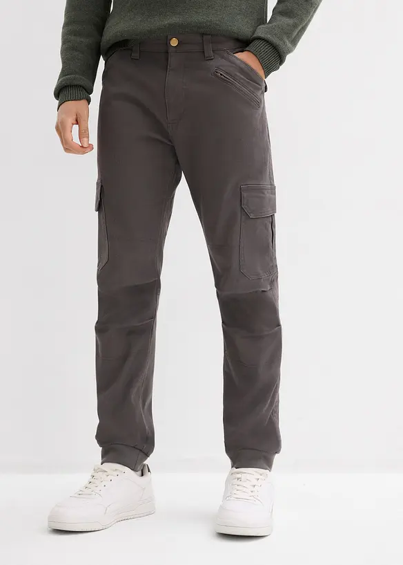 Relaxed Fit-cargobukse i 100% bomull, tapered, bonprix