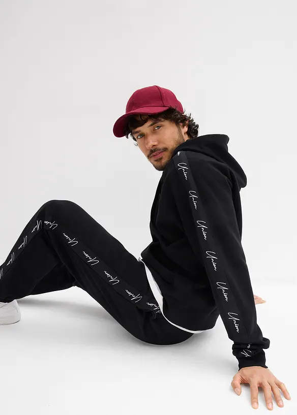 Hettegenser i 100% &oslash;kologisk bomull, Loose Fit, bonprix