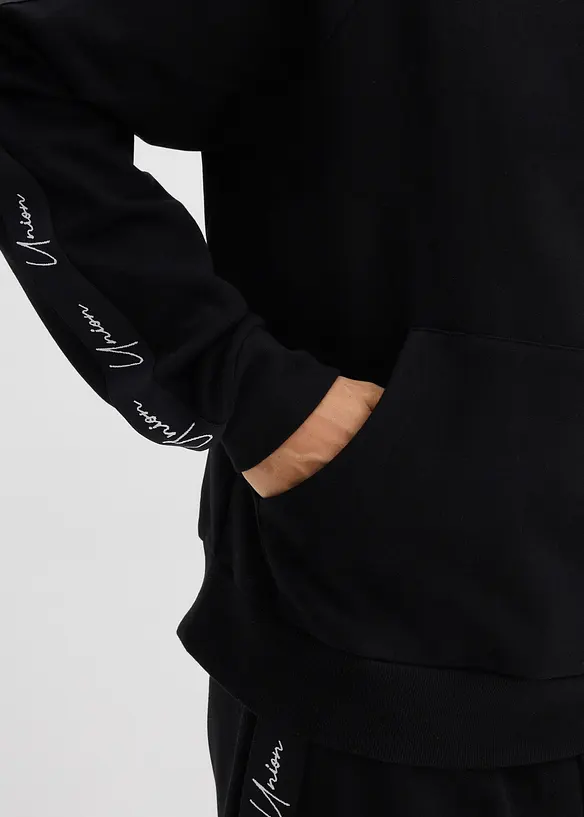 Hettegenser i 100% &oslash;kologisk bomull, Loose Fit, bonprix