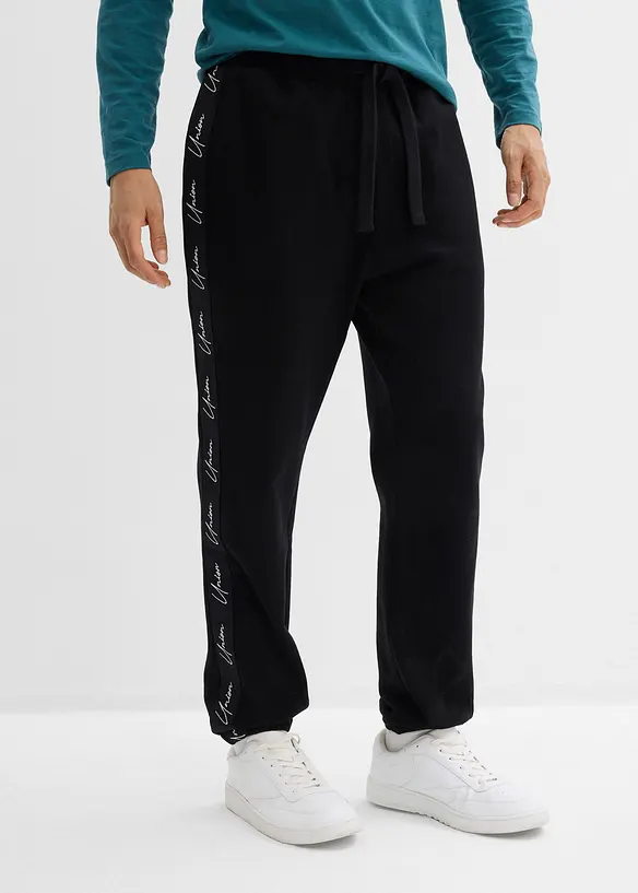 Joggebukse i 100% &oslash;kologisk bomull, Loose fit, bonprix