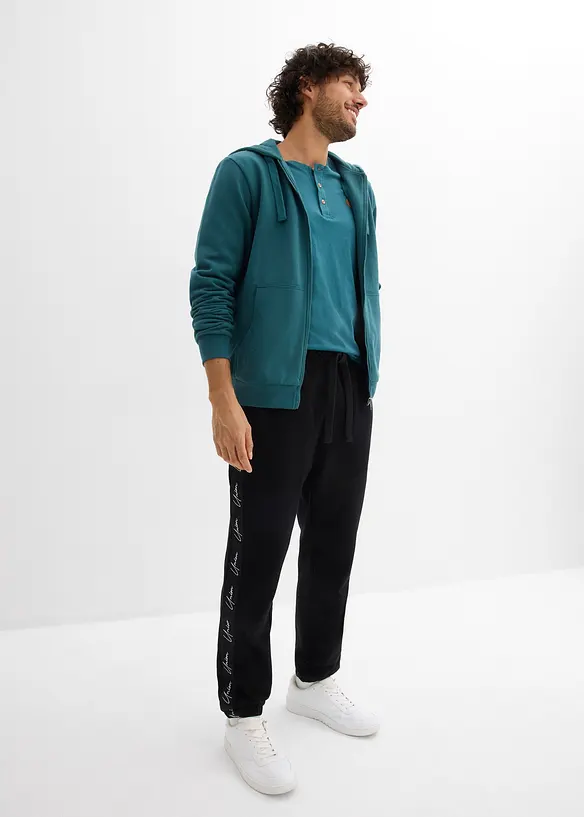 Joggebukse i 100% &oslash;kologisk bomull, Loose fit, bonprix