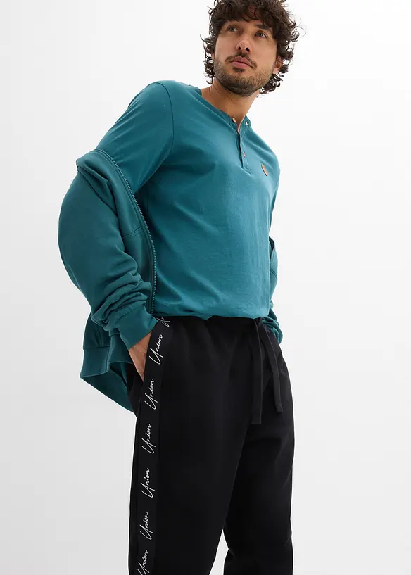 Joggebukse i 100% &oslash;kologisk bomull, Loose fit, bonprix