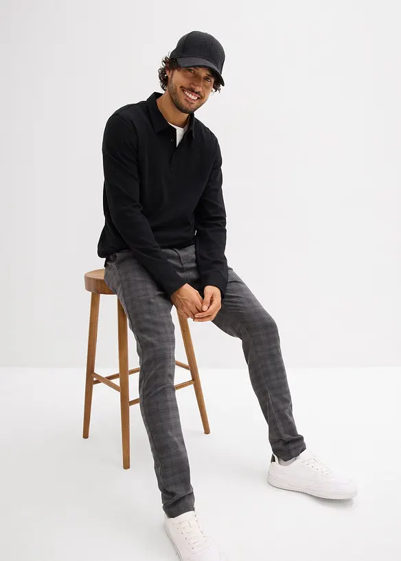 Dressbukse i materiale med resirkulert polyester og stretch, bonprix