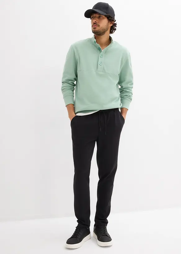 Pull on-bukse i bomull med stretch, Slim fit, bonprix